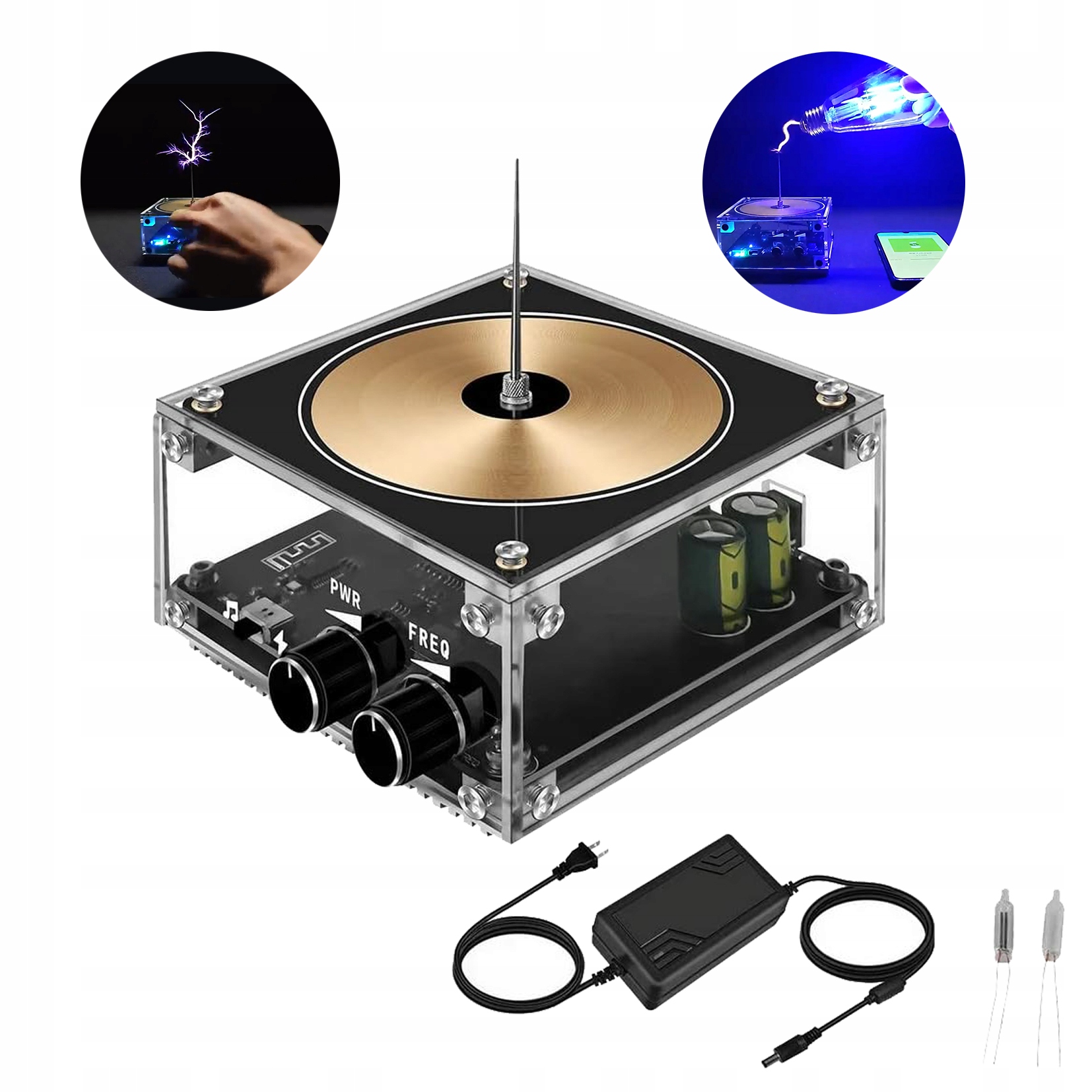 Bluetooth Tesla Coil Music Plazmový reproduktor Touchable Vedecké experimenty