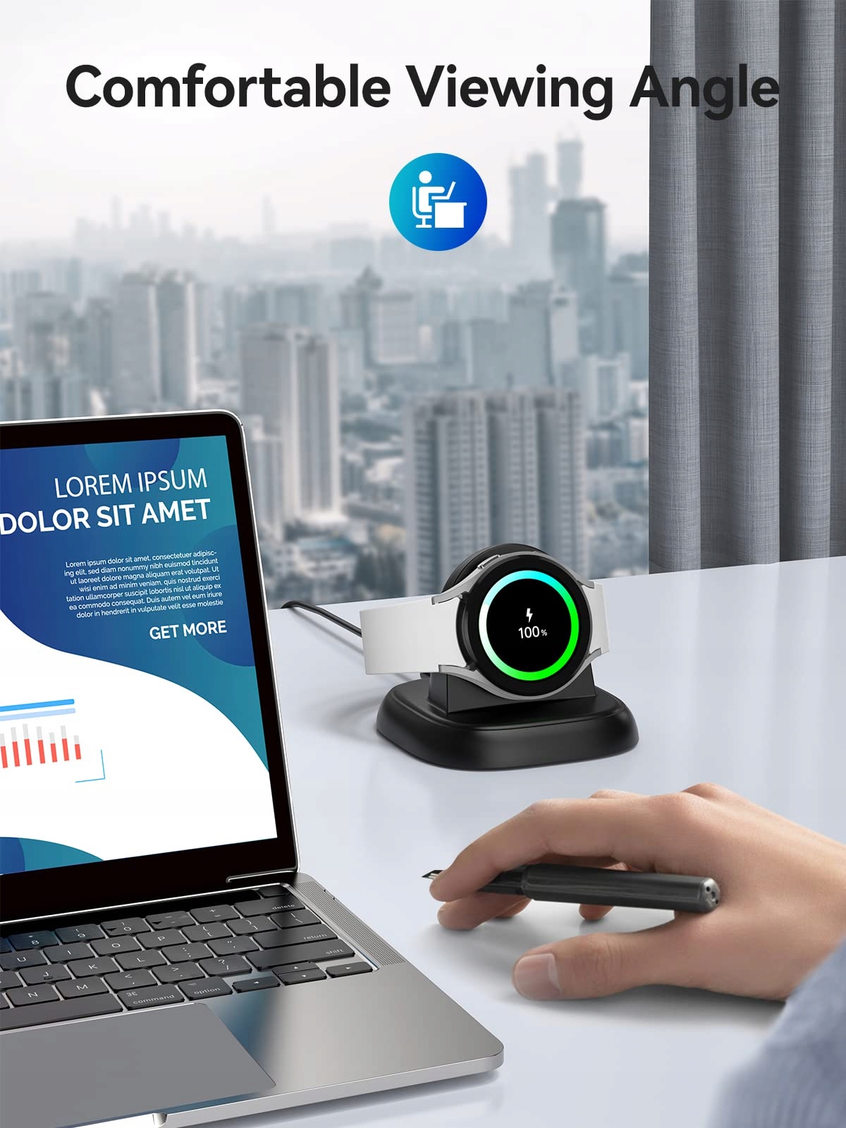 LVFAN Ładowarka Do Samsung Galaxy Watch 6 Stacja Ładowania USB C — miniatura 6