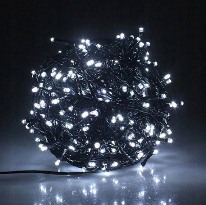 LAMPKI CHOINKOWE 100 LED ŚWIĄTECZNE BIAŁY ZIMNY ZEWNĘTRZENE WEWNĘTRZNE 6,7M Kod producenta 100W