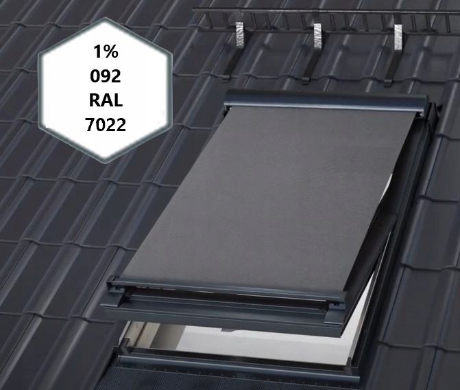Markiza Fakro Amz Komfort 092 1% do okien dachowych 78x160 kaseta RAL7022