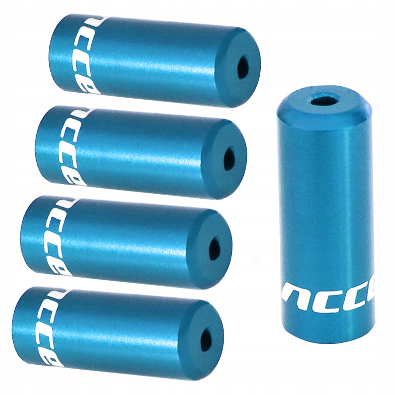 

Końcówki pancerza aluminiowe 5mm Niebieskie 5 szt.