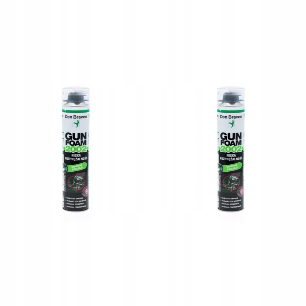 2x Den Braven Gun Foam 2002 pistolová montážní pěna 750 ml nízkotlaká