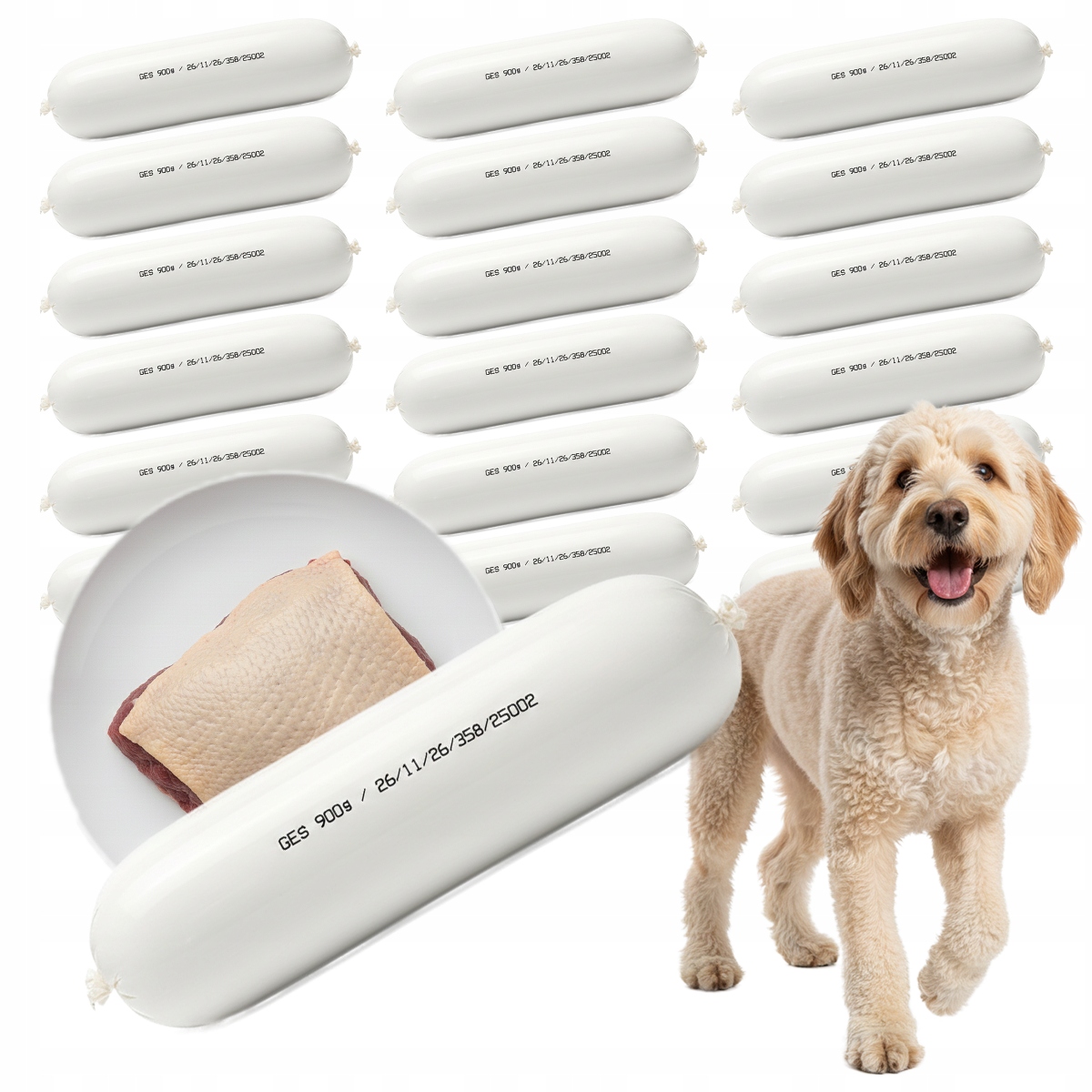 Levně Krmivo Pro Psa Vlhké Krmivo Husí Tyčinka Pro Dospělé Psy 19x900g