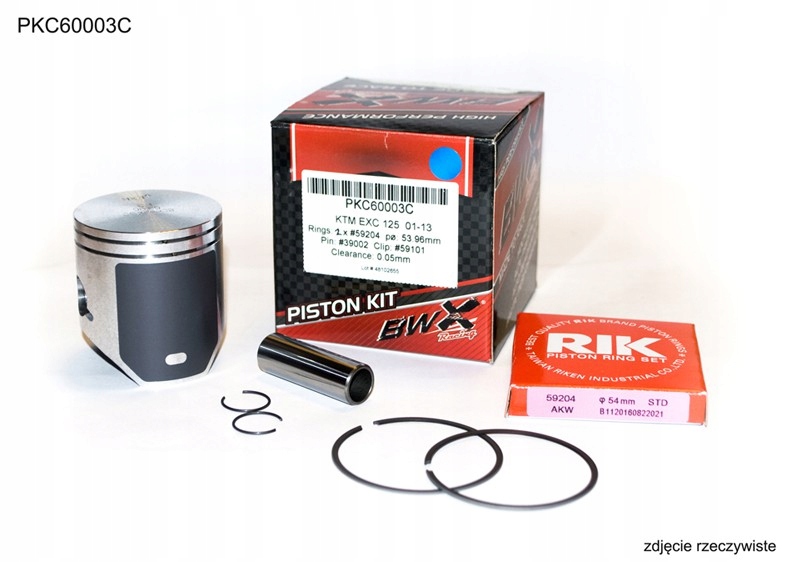 Bearing Worx Piest Ktm (2T) Sx 125 (SX125) '01-'23, Exc 125 (EXC125) '01-'16