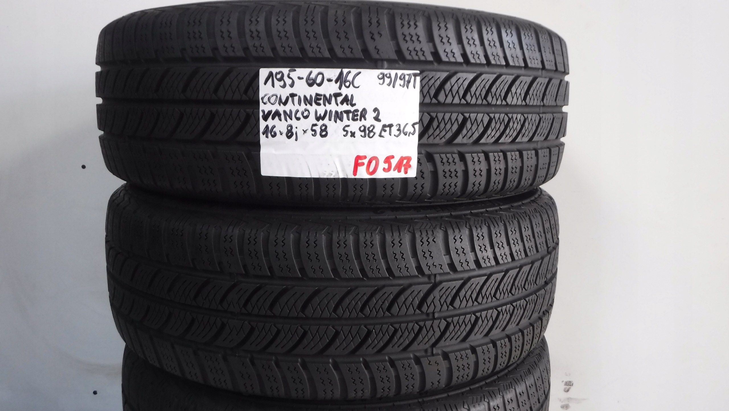 ЗИМОВІ ШИНИ 195/60 / 16C CONTINENTAL VANC.Вінтер