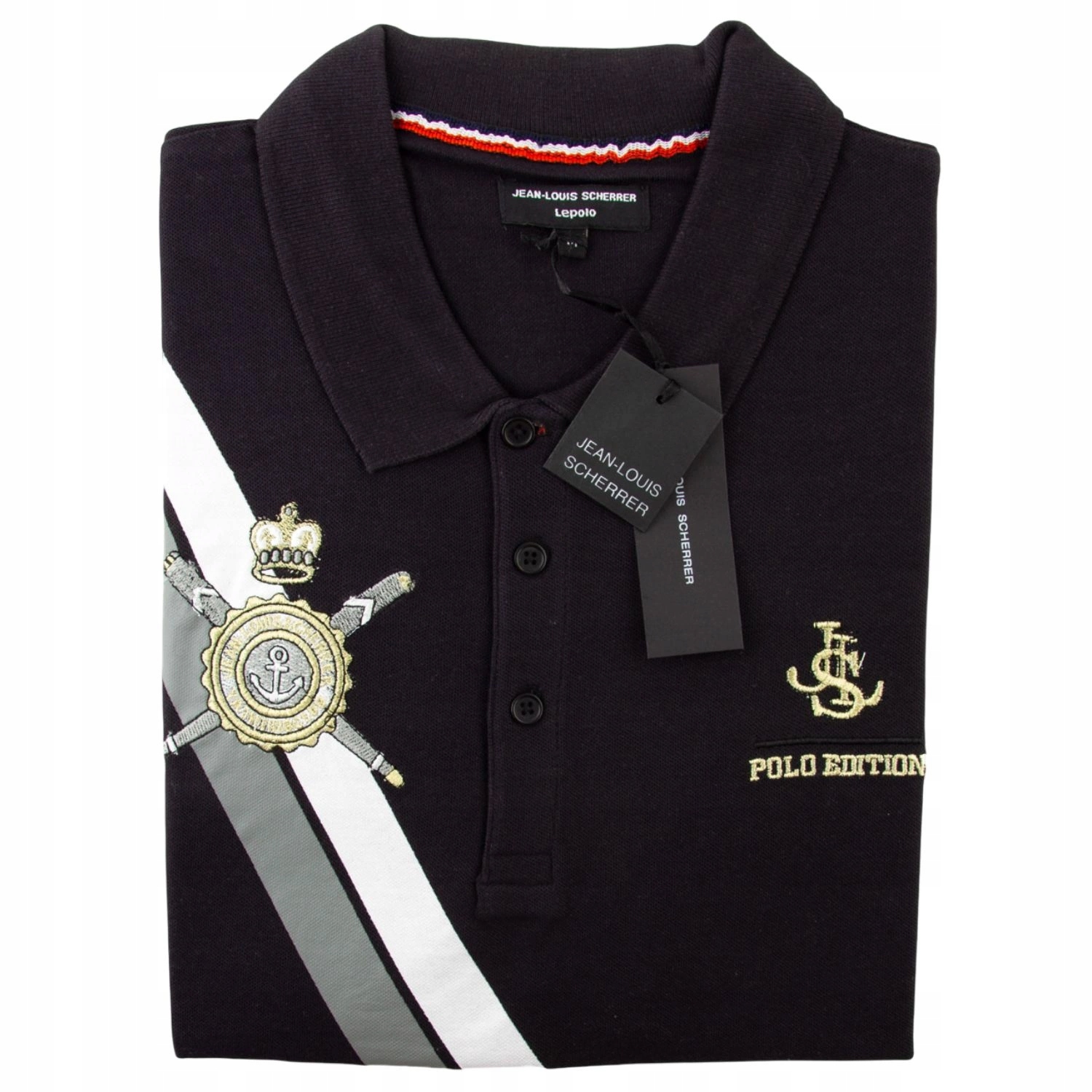 Pánské polokošile Jean-louis Sherrer, černé bavlněné, vel. M