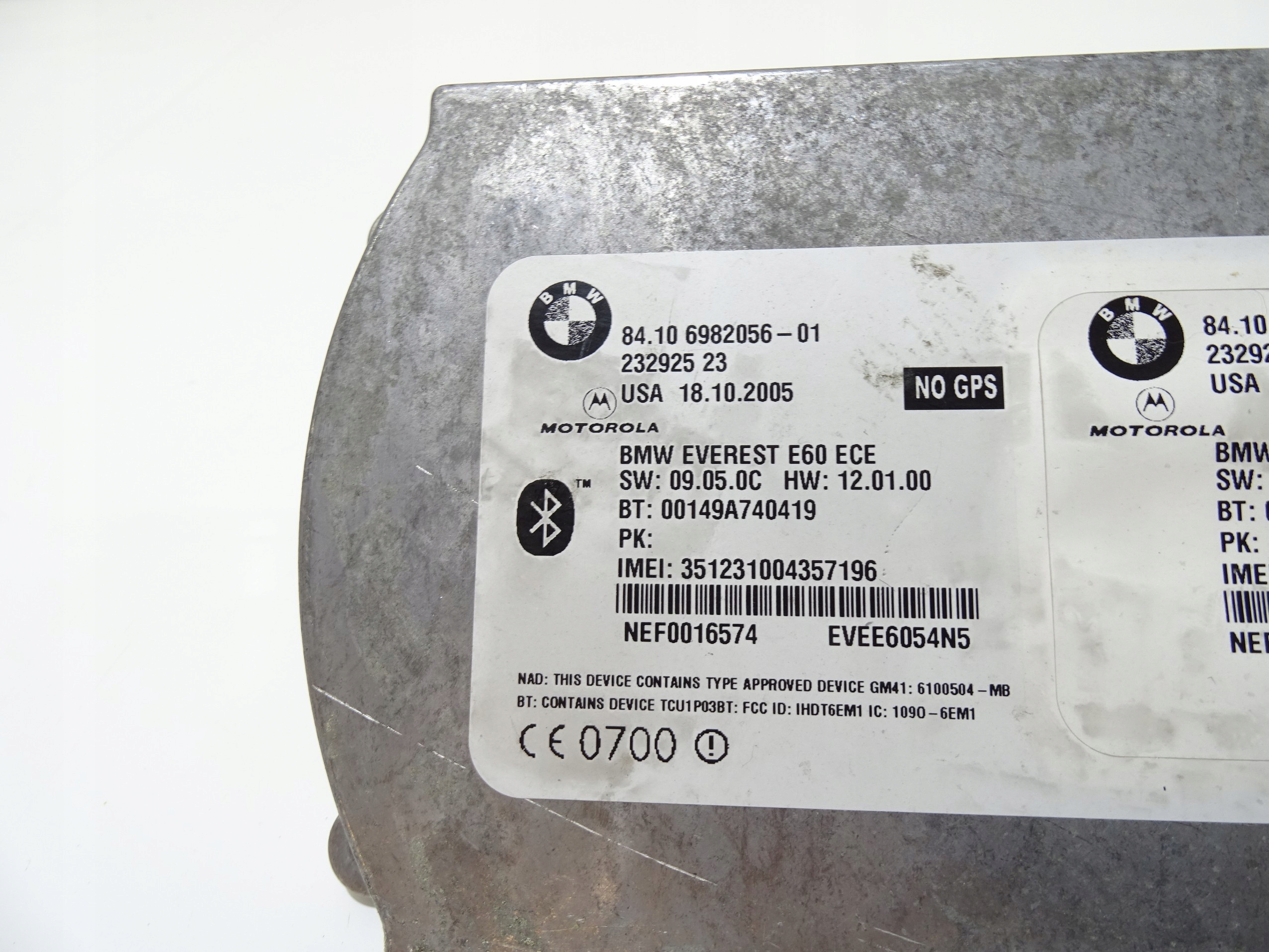 module control unit BLUETOOTH BMW E60 E61 OE 6982056 (4555632)