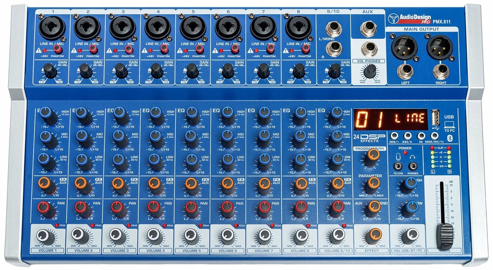 AudioDesign PMX.811 mixpult 10 kanálů