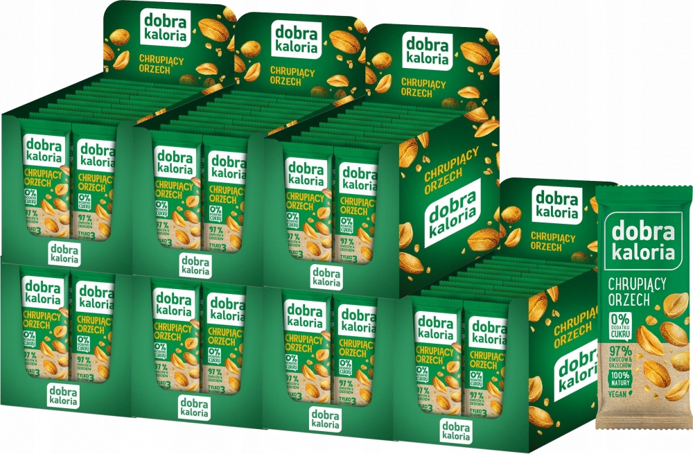 Baton Dobra Kaloria Chrupiący Orzech 35g x140