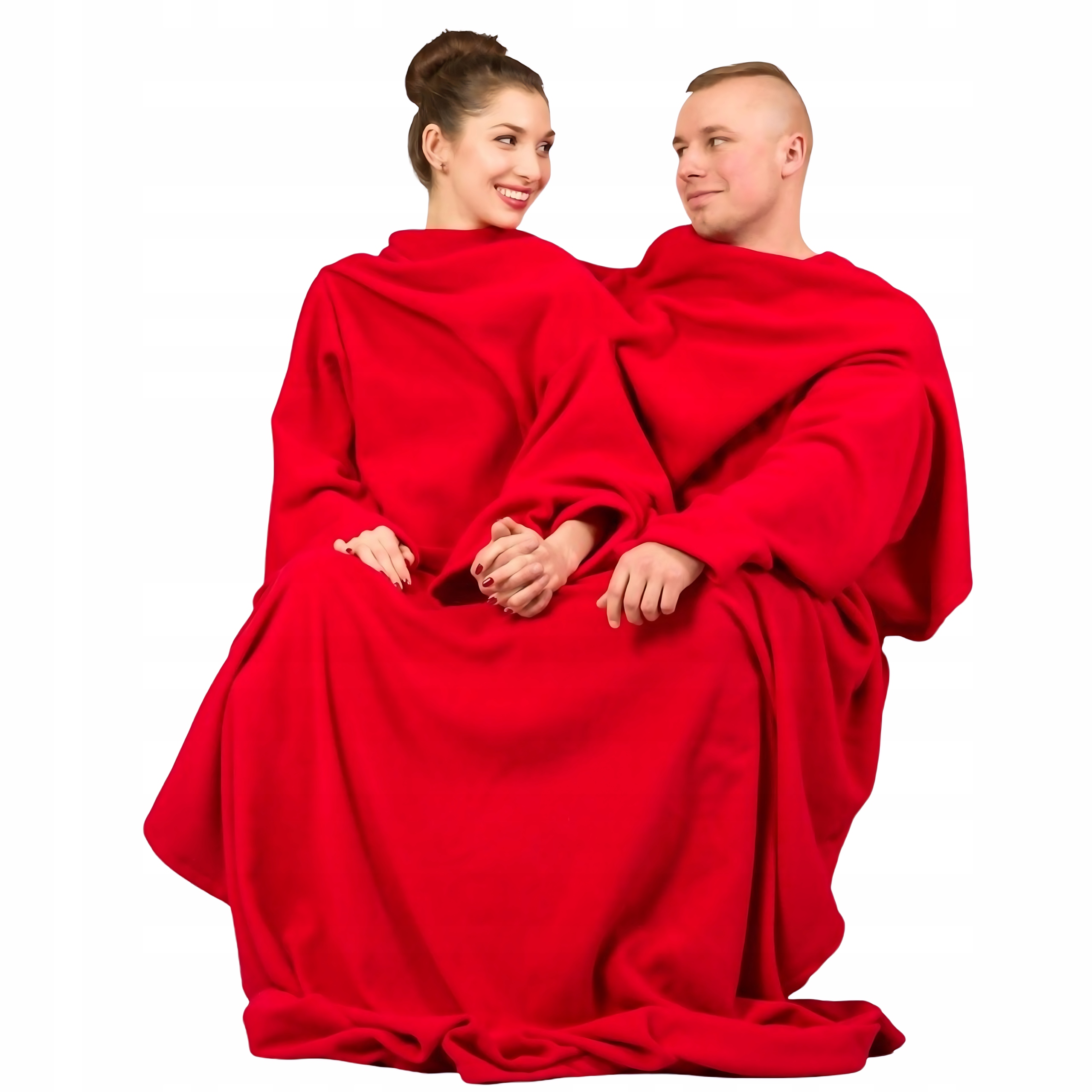 Deka s rukávy pro pár XXL Deka Župan Tlustý Polar Valentýn Dárek