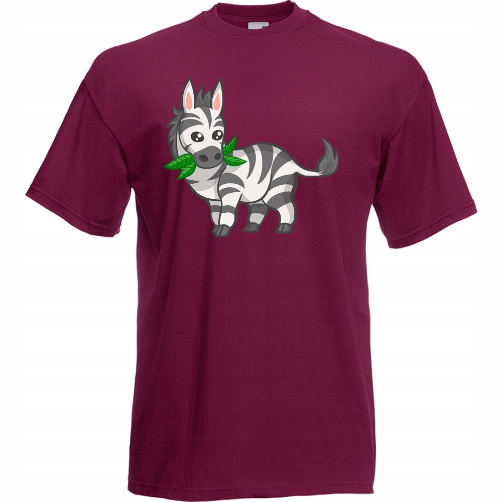 

Koszulka zebra kreskówka zwierzęta XXL burgund