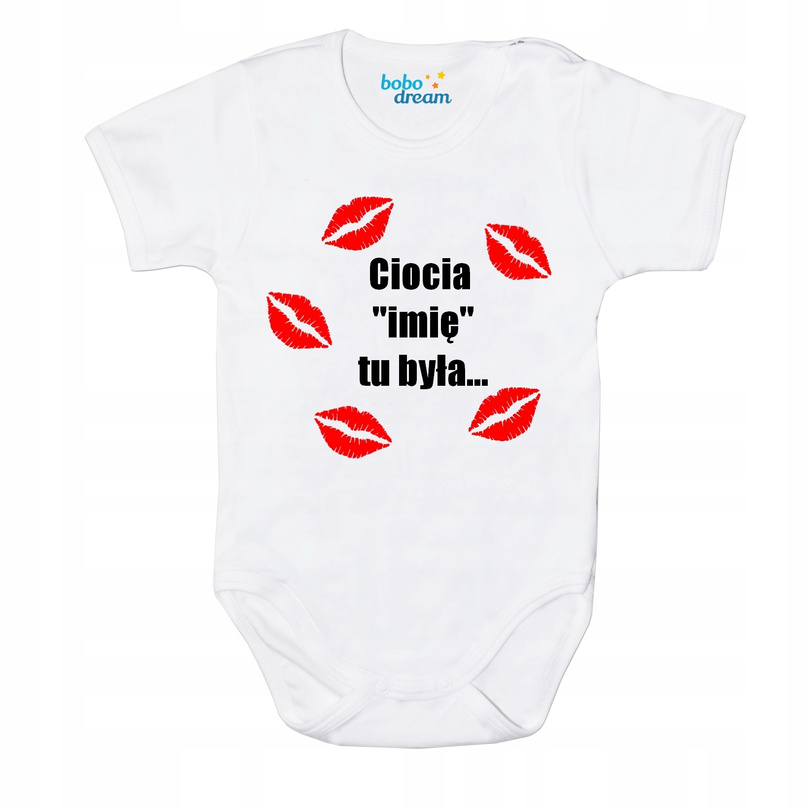 

Body niemowlęce Ciocia tu była + imię 68