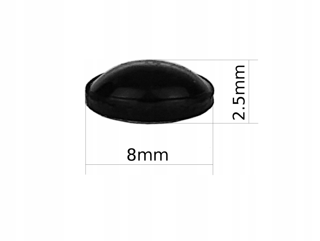 NÓŻKI MEBLOWE DO MEBLI GUMOWE SAMOPRZYLEPNE STOPKI Z GUMY STOPKA NÓŻKA 8szt Materiał dominujący tworzywo sztuczne