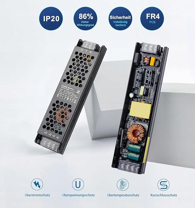 Zasilacz do LED DUSKTEC 24V 200W 8.3A SLIM Kod producenta DT-NT24V-200W