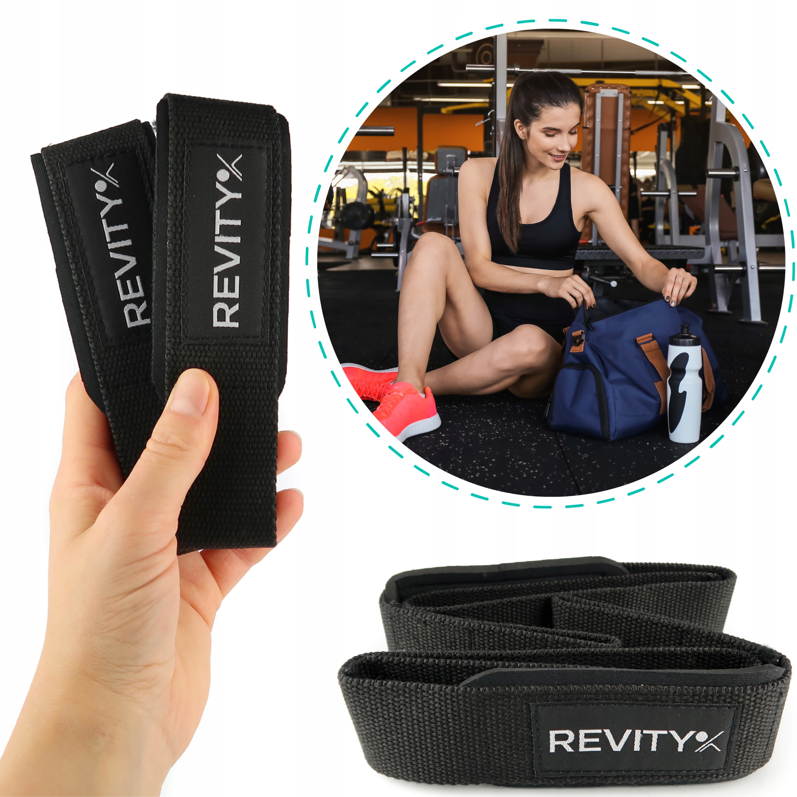 WYSOKIEJ JAKOŚCI PASKI DO MARTWEGO CIĄGU I ĆWICZEŃ POPRAWIAJĄCE CHWYT 2 SZT Stan opakowania oryginalne