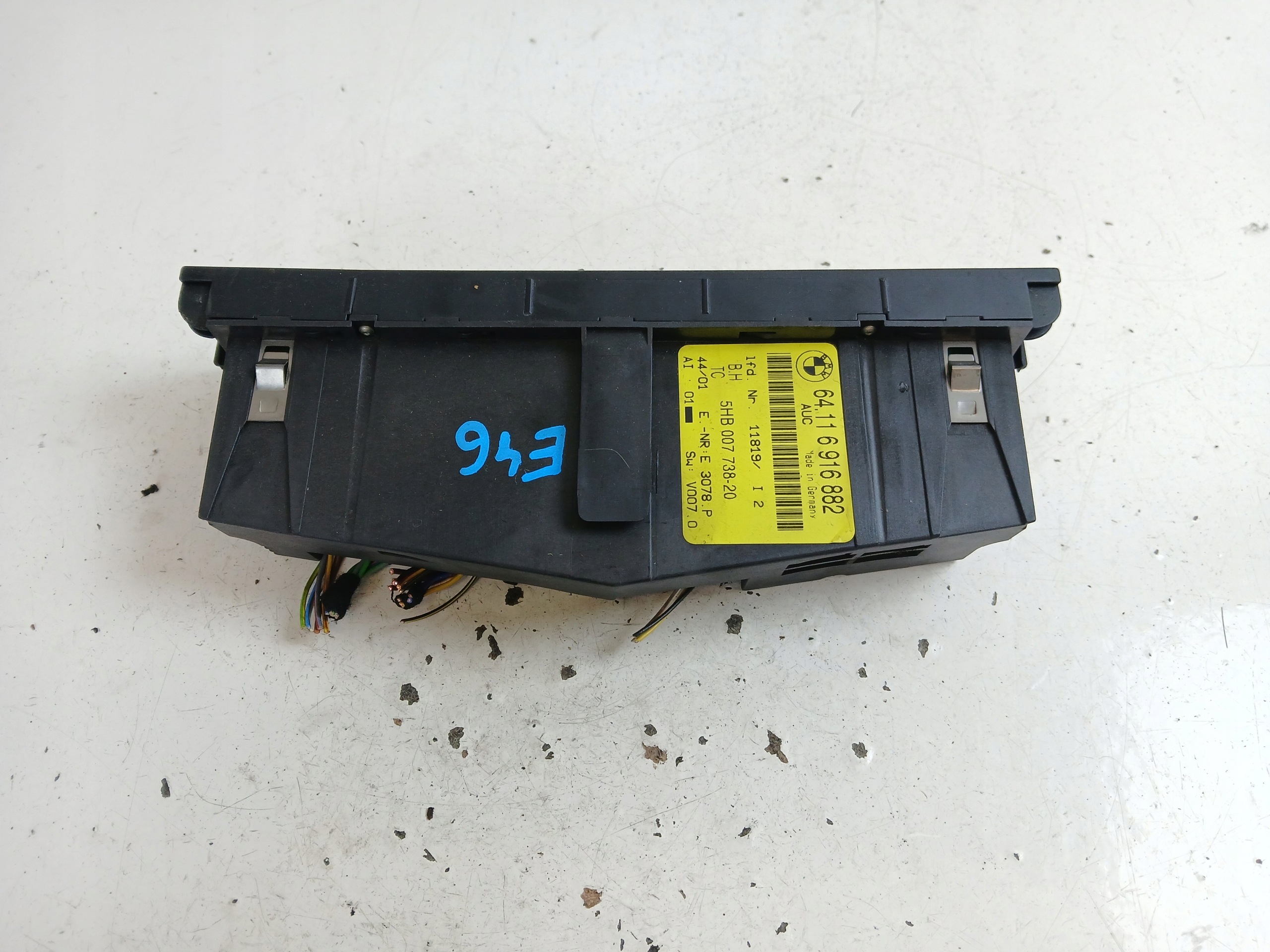 BMW E46 prekidač klime rešetka ventilacije 6916882