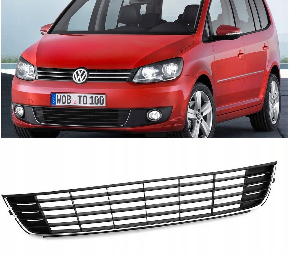 Vw Touran 1T3 10-15 Atrapa Mřížka nárazníku Chrom