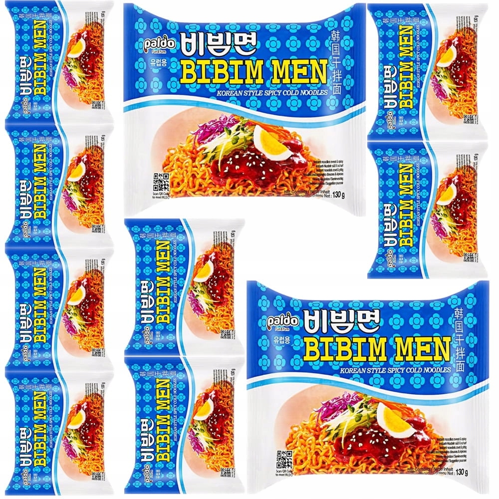 10x Korejské instantní těstoviny Orien Bibim Men Ramen 130g Paldo