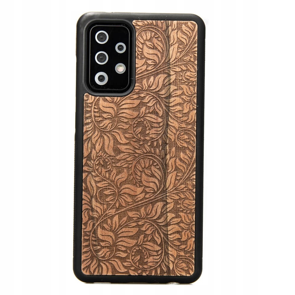 Drewniane Etui na Samsung Galaxy A52/A52s 5G Liście Jabłoń