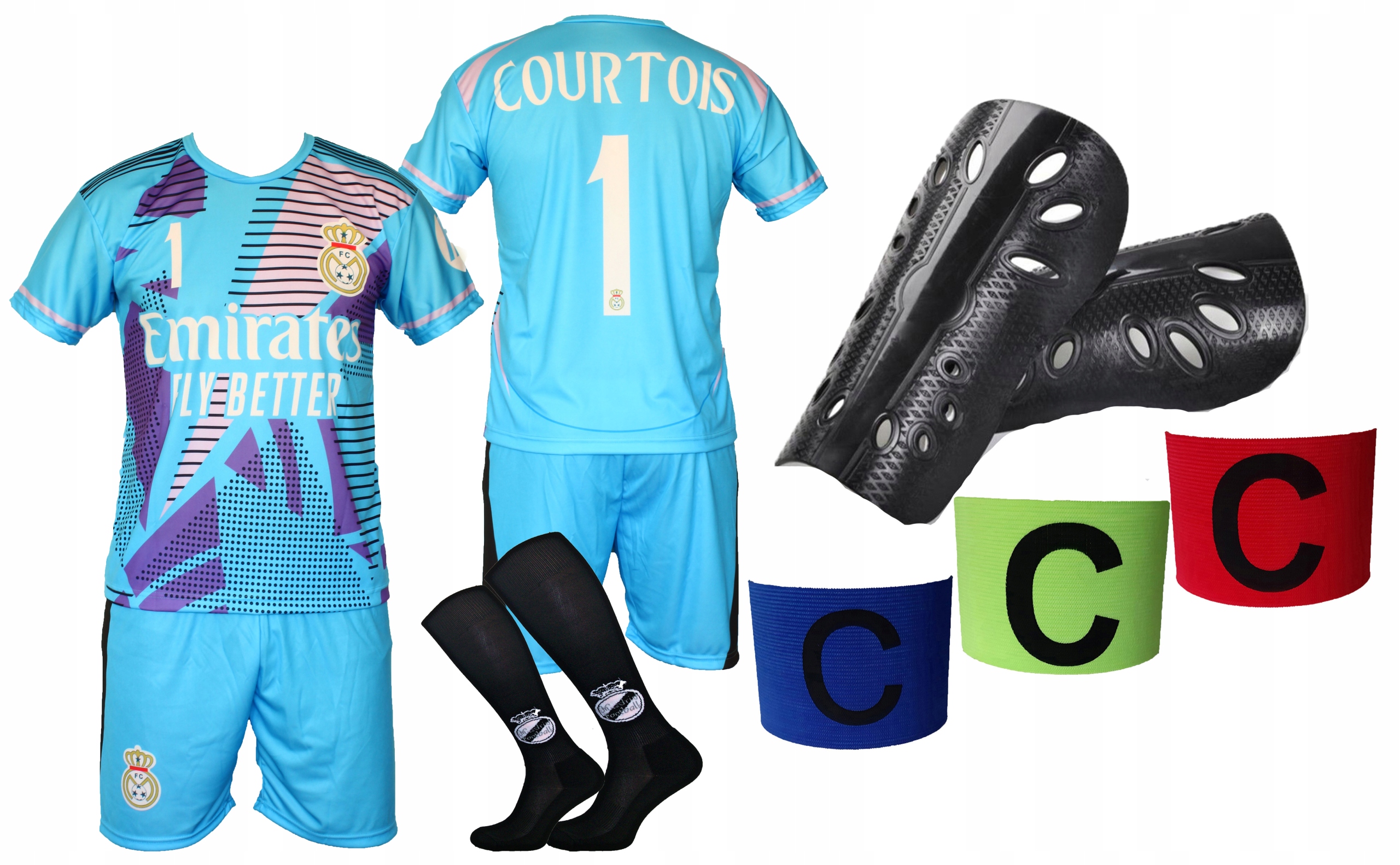 Fotbalové oblečení pro děti Courtois štulpny doplňky Oo 128