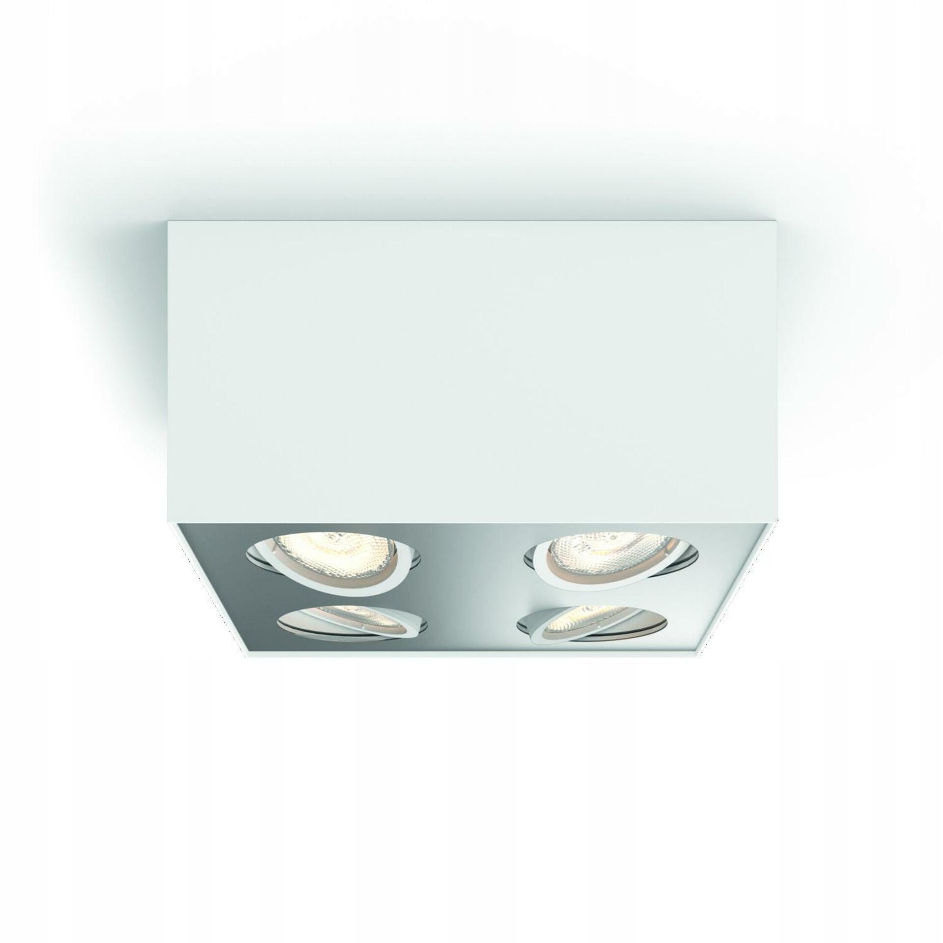 Led bodové stropné svietidlo Philips Box 50494/31/P0 biele 4x4,5W WarmGlow