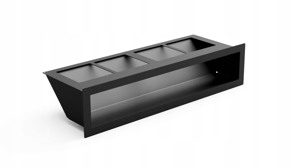 Větrací krbová mřížka Modern Luft Černá 400x90 mm 40x9 cm Loft