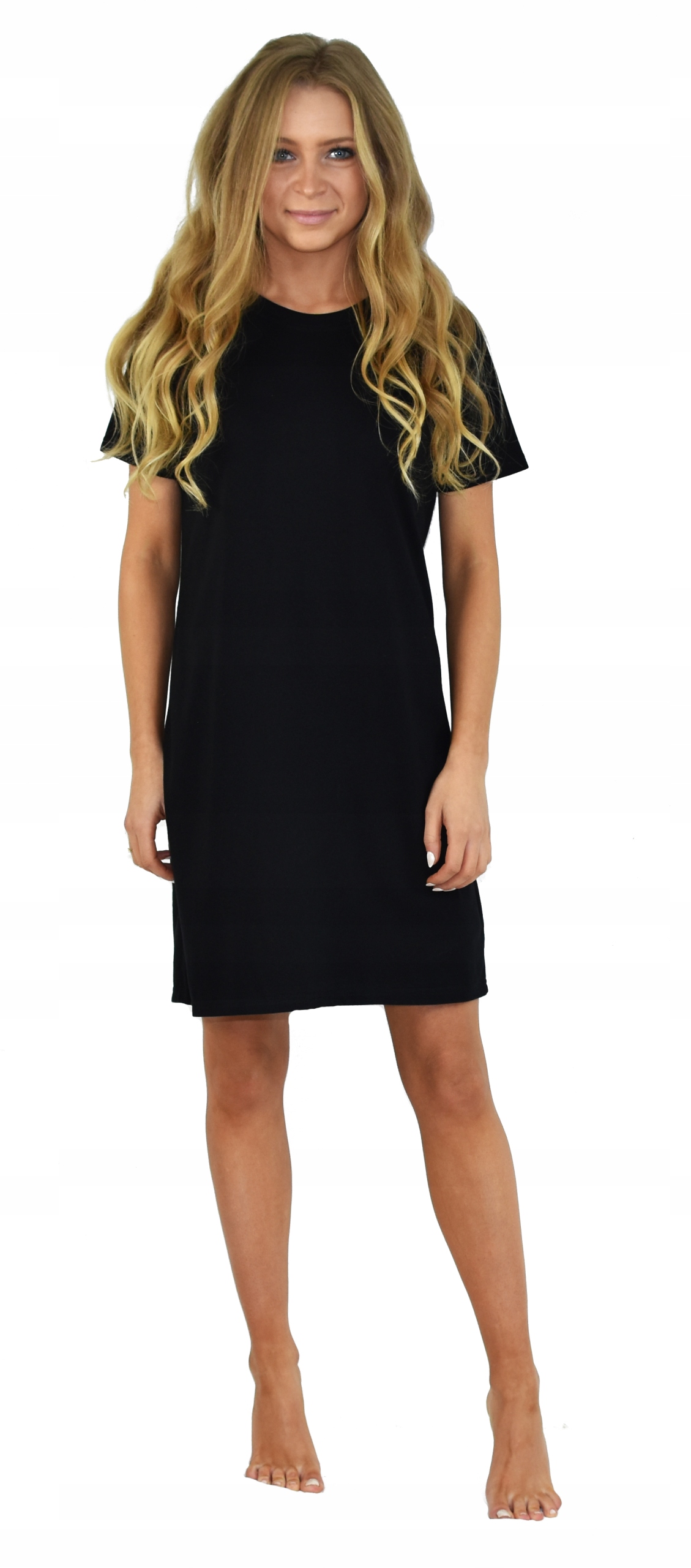 Koszula Nocna Damska Bawełniana Wygodna Rękaw L Dekolt okrągły