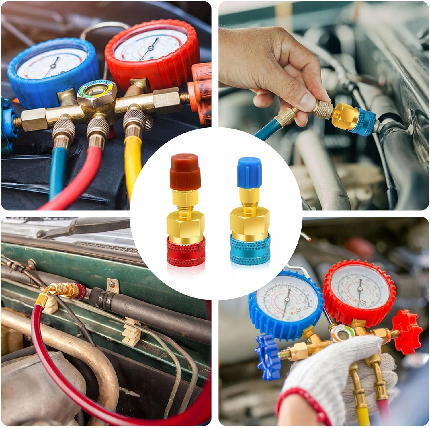 SZYBKOZŁĄCZA ZŁĄCZKI ZŁĄCZA DO KLIMATYZACJI R1234YF ADAPTERY R1234A Marka bez marki