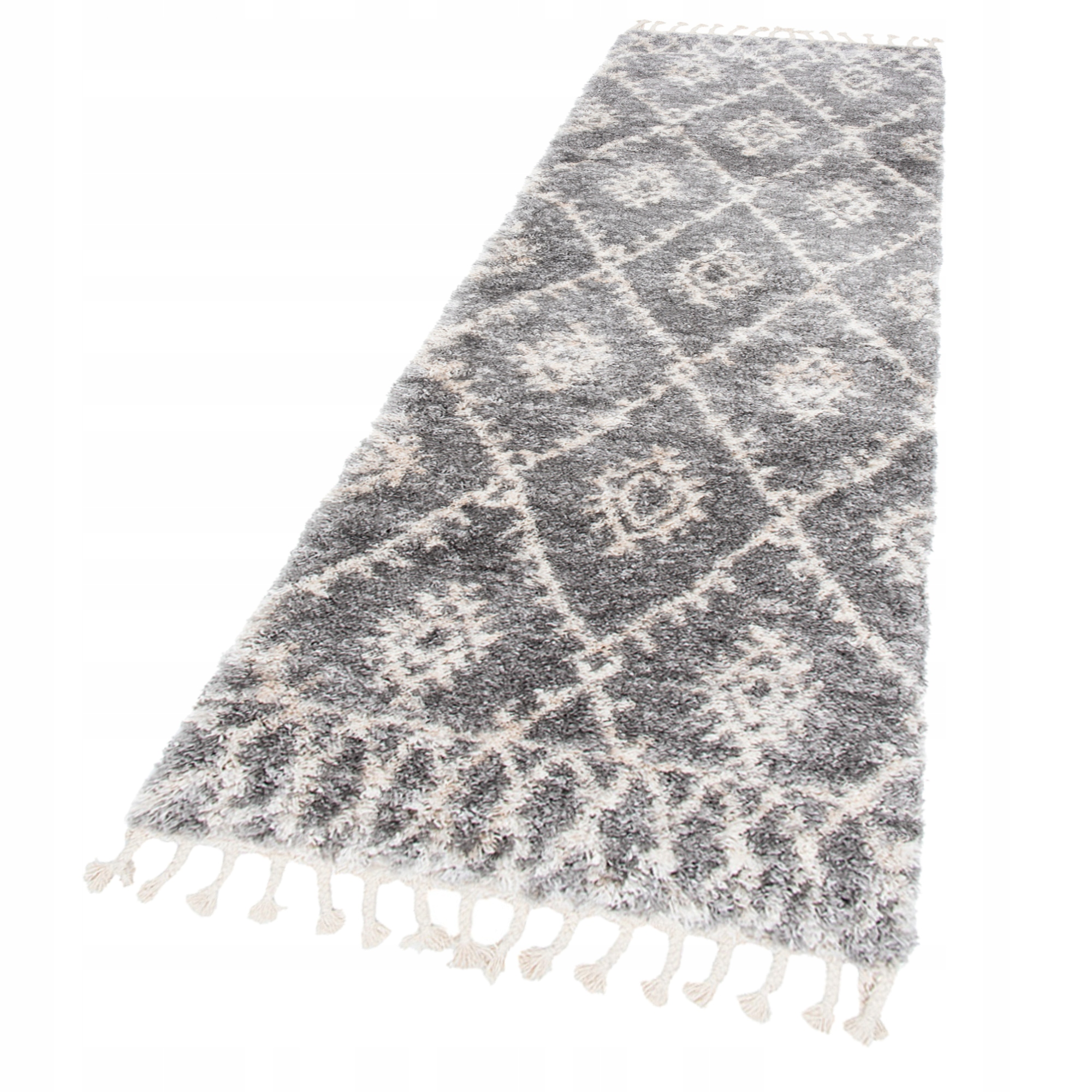 Koberec Běhoun Aztec 70x250 Shaggy Boho Plusz S Třásněmi