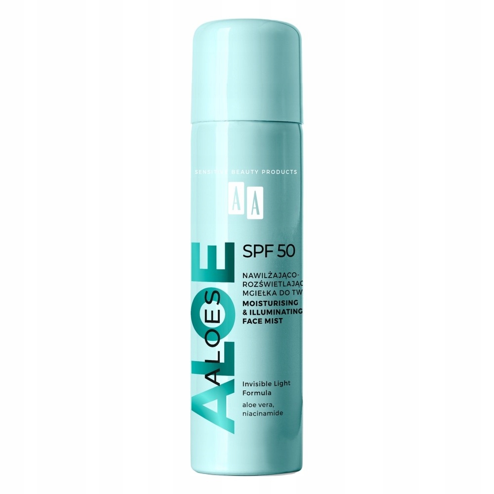 Aa Aloe Hydratační a rozjasňující pleťová mlha SPF50 100 ml