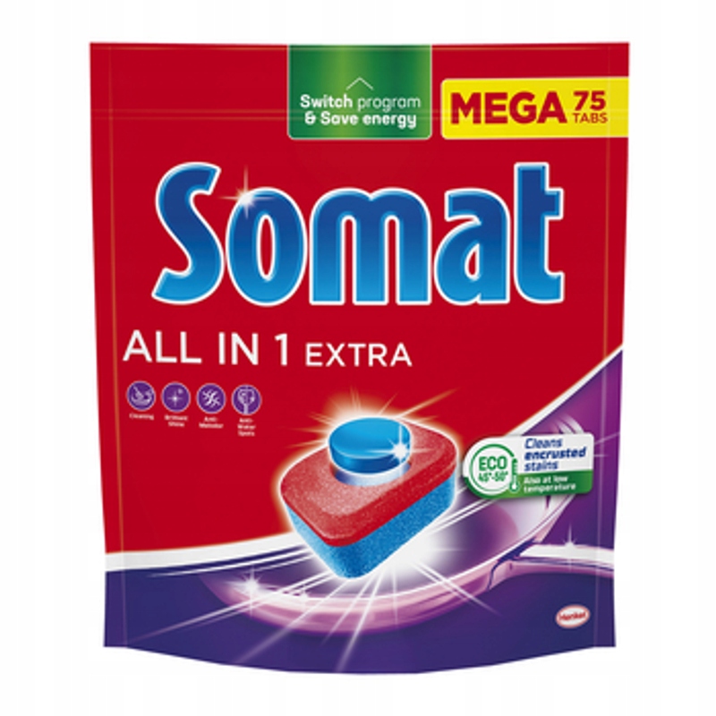 Levně Somat All in 1 Extra 75 tablety do myčky nádobí 1245 g Srbsko