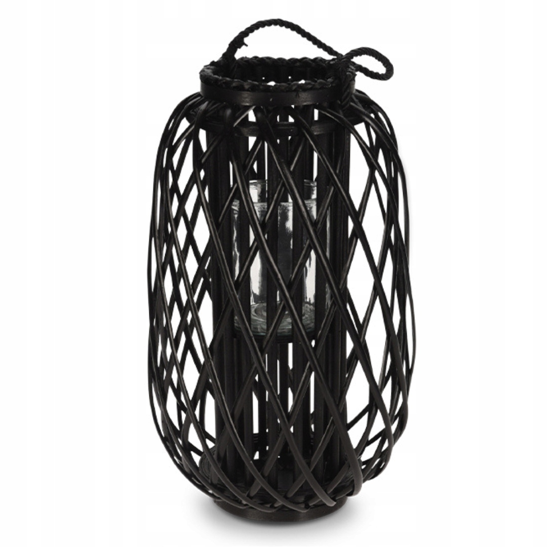 ProGarden KO-438002030 Lucerna na svíčku pletená vrba 50 cm černá