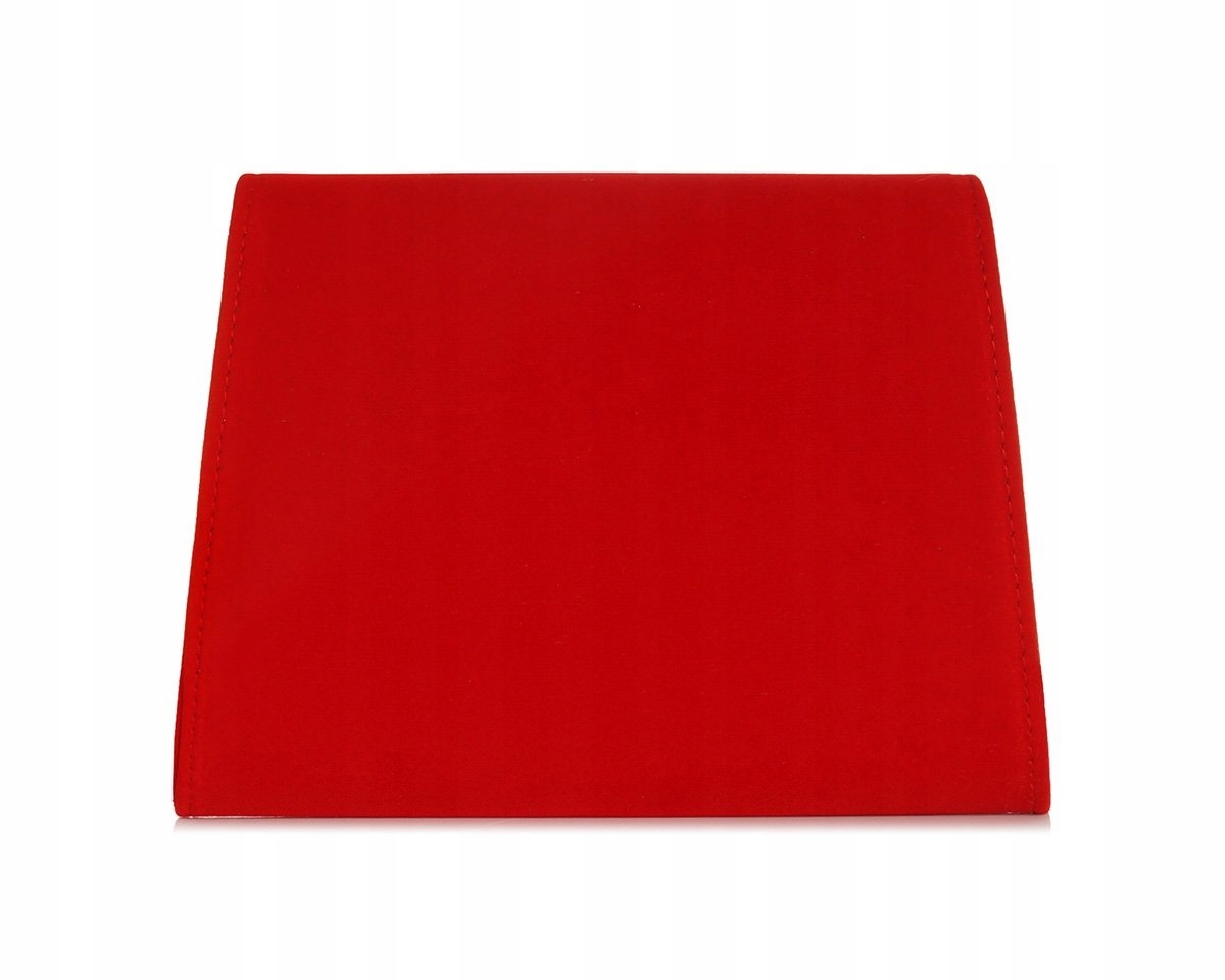 CZERWONA KOPERTÓWKA TOREBKA WIZYTOWA SOLOME D5 ZAMSZ Kolekcja D5