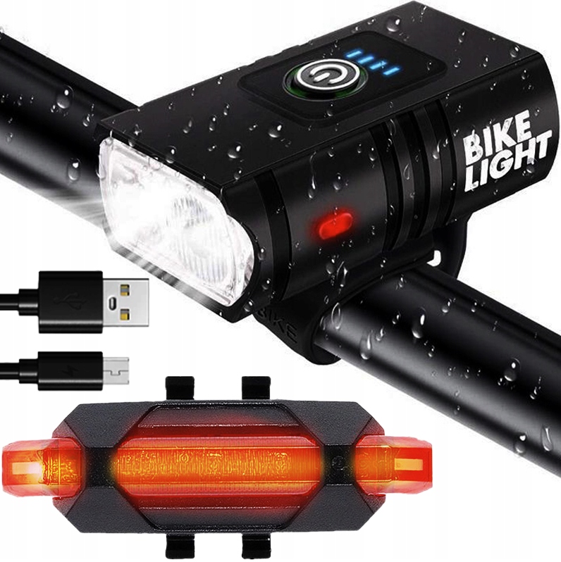 

Zestaw Lampek Rowerowych Do Roweru Przód I Tył Led
