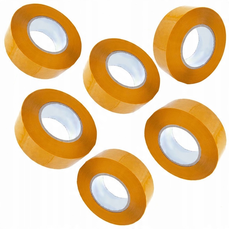 

6x Ultra Mocna Taśma Pakowa Zółta Samoprzylepna