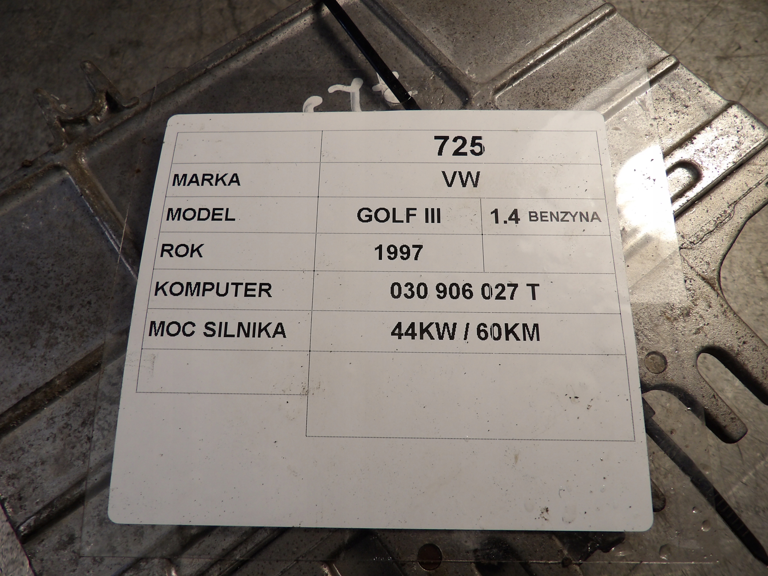 Volkswagen Golf III computer, control unit 0261203613, 030906027T