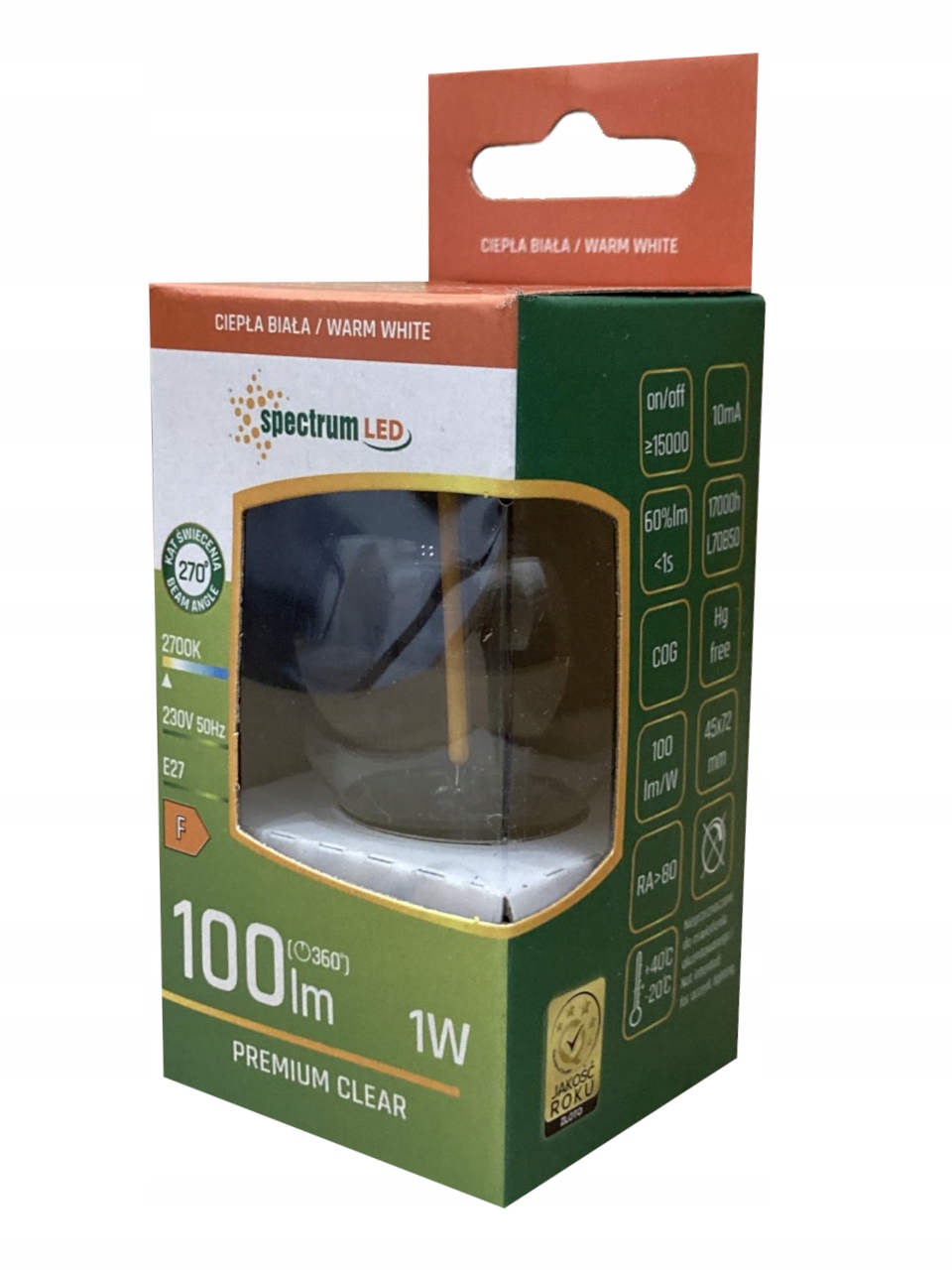 

Żarówka Led E27 do girland girlandy 1W Ciepła
