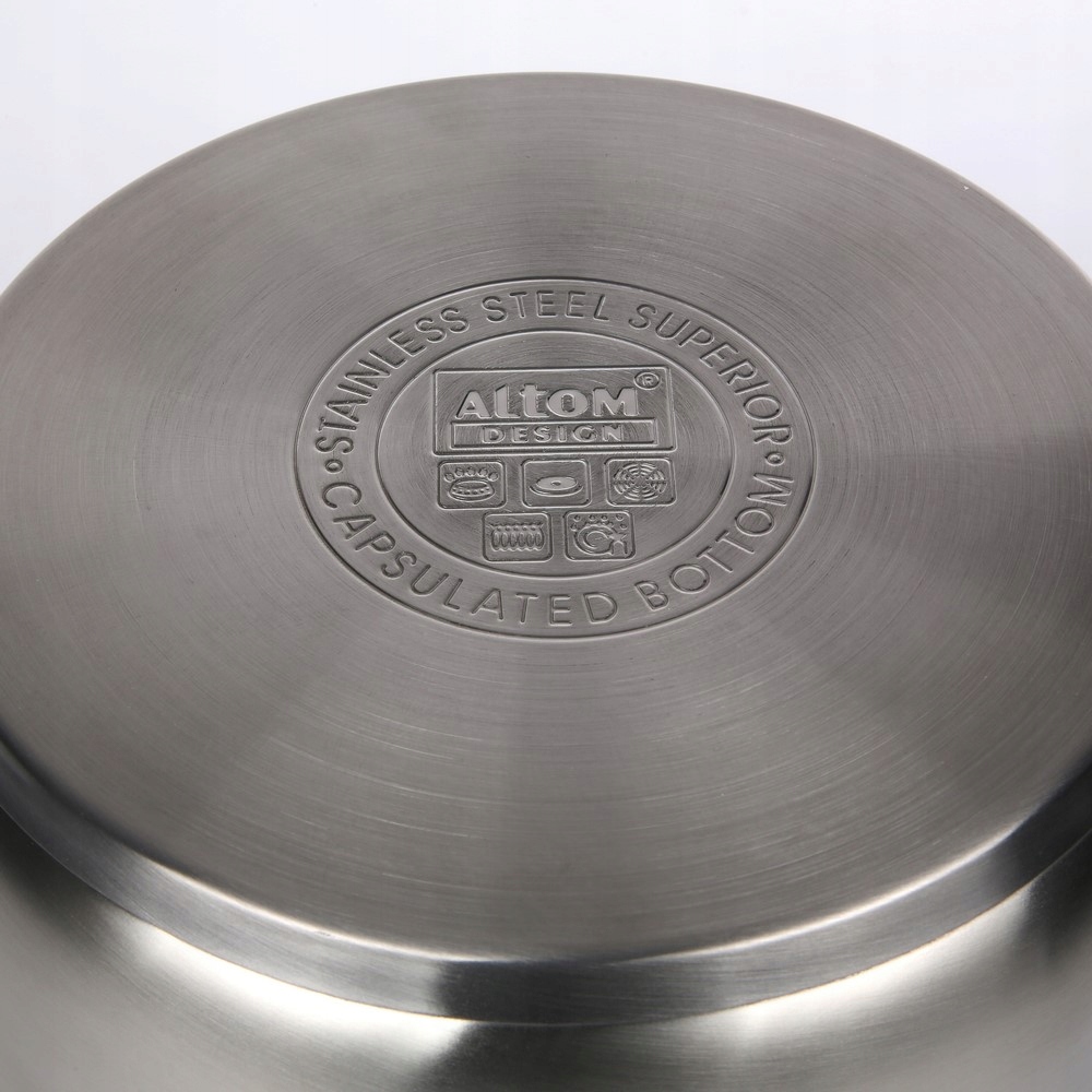 Zestaw garnki na indukcję komplet garnków pokrywki Altom Design Vito 8 el Kolor srebrny