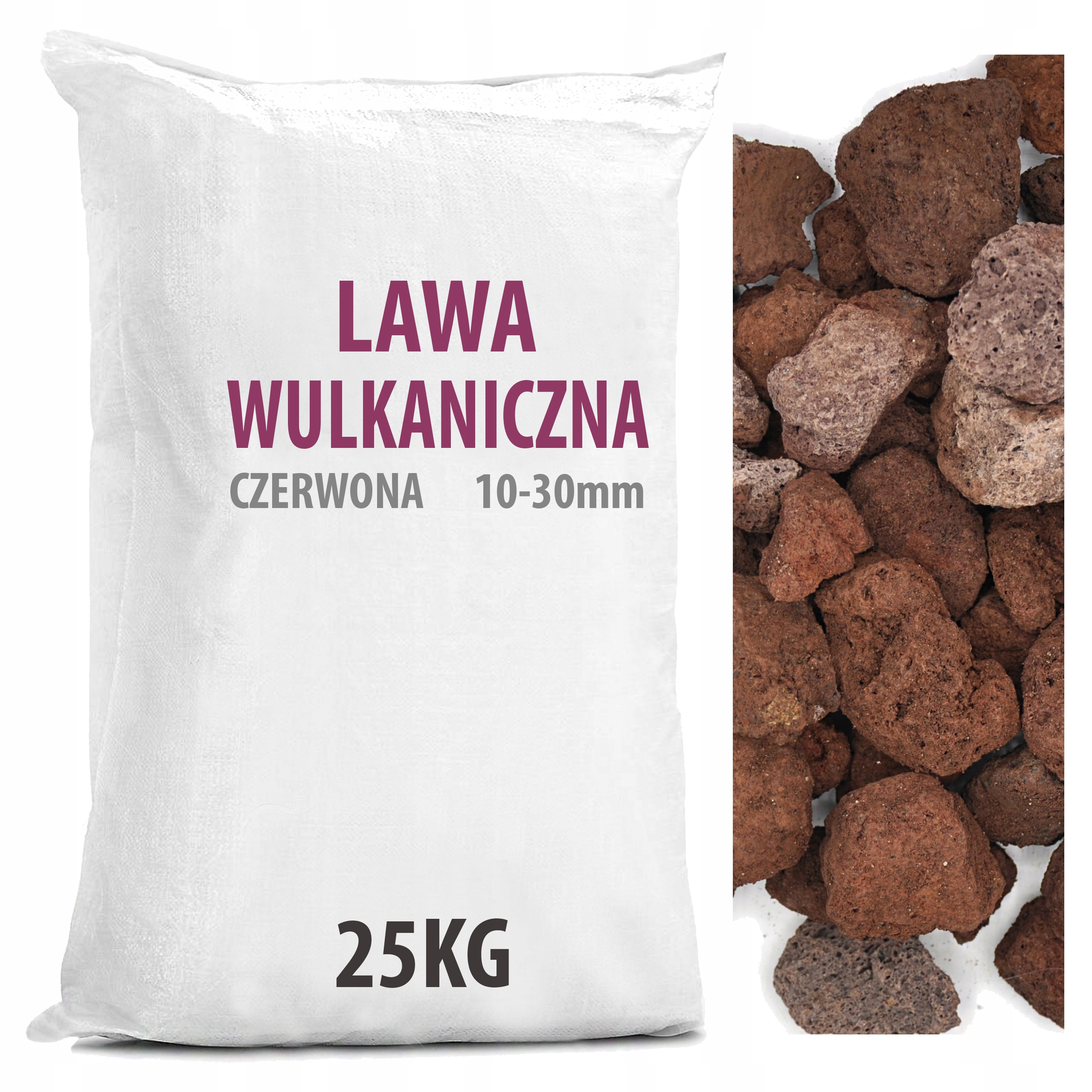 

Prawdziwa Lawa Wulkaniczna Kamień do Ogrodu 25KG
