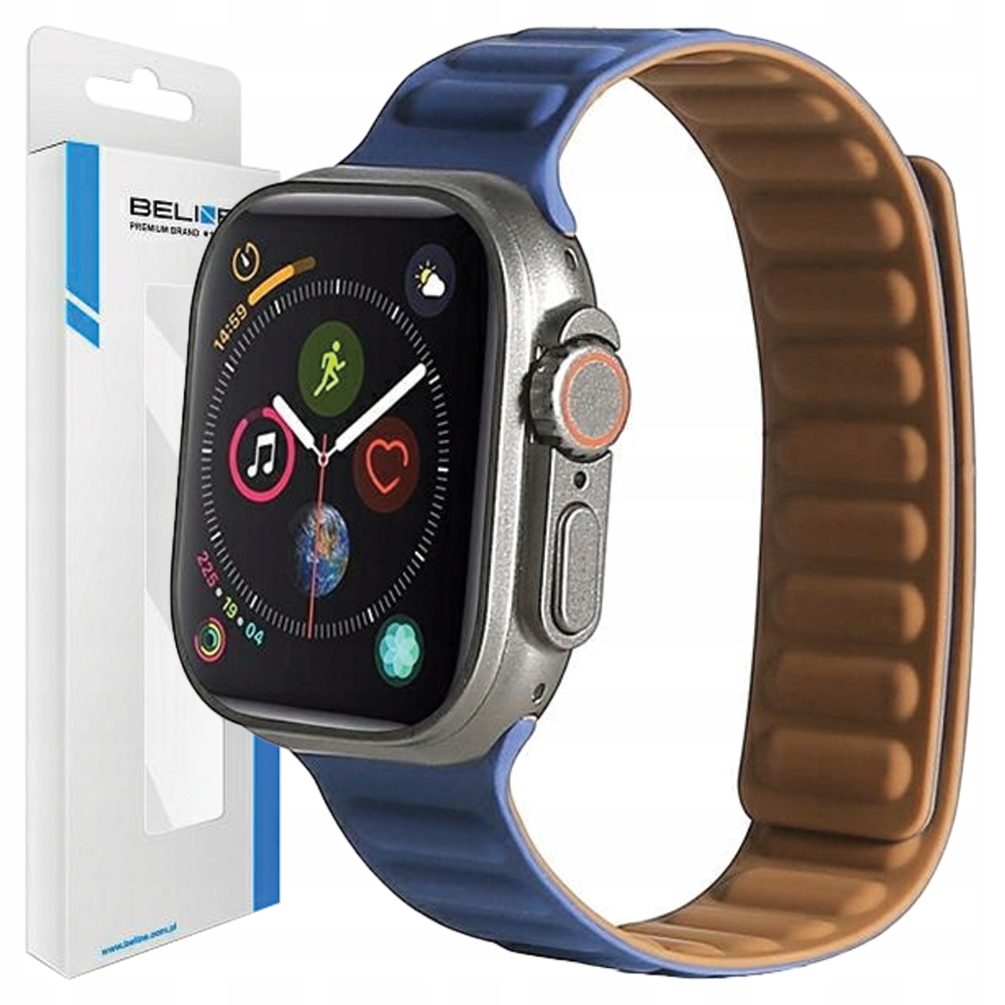 Beline Pasek Do Apple Watch 42 44 45 49MM Magnetyczny Wielokrotne Regulacje