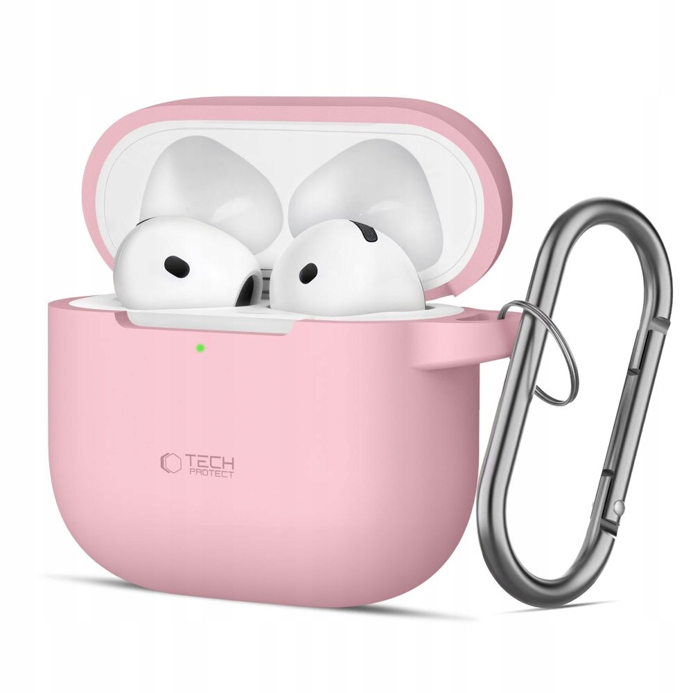 Etui do Apple Airpods 4 Tech-Protect Silicone Hook różowe