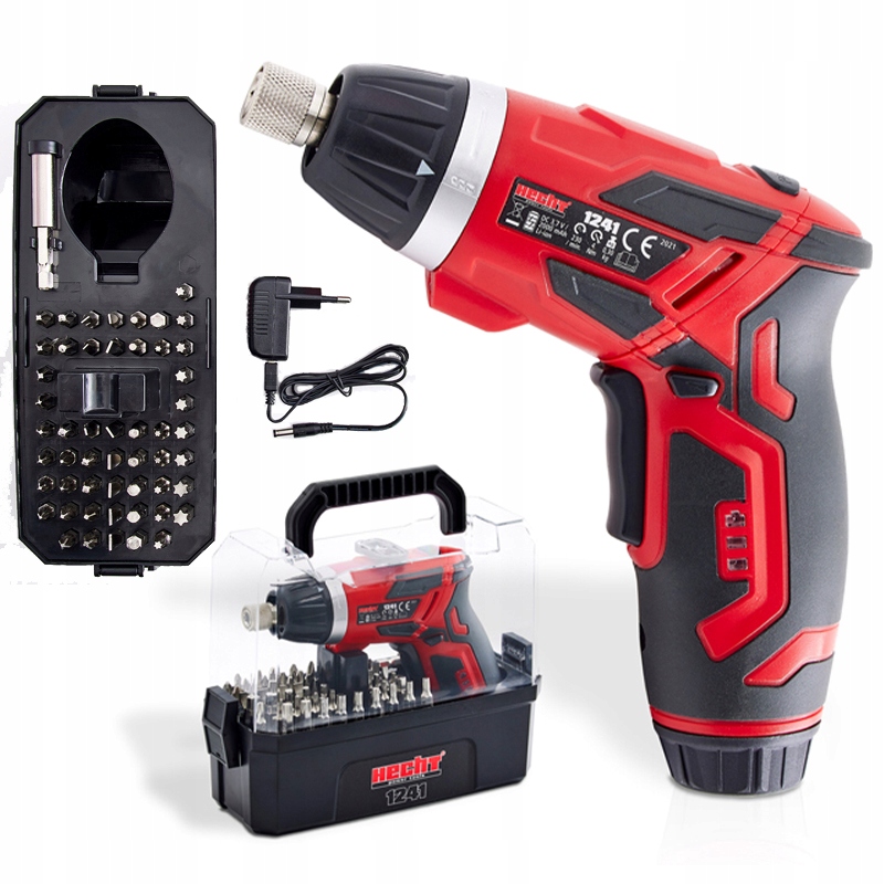 Wiertarko Wkrętarka Akumulatorowa Hecht 1241 Wkrętak 3,7V 2Ah Bateria