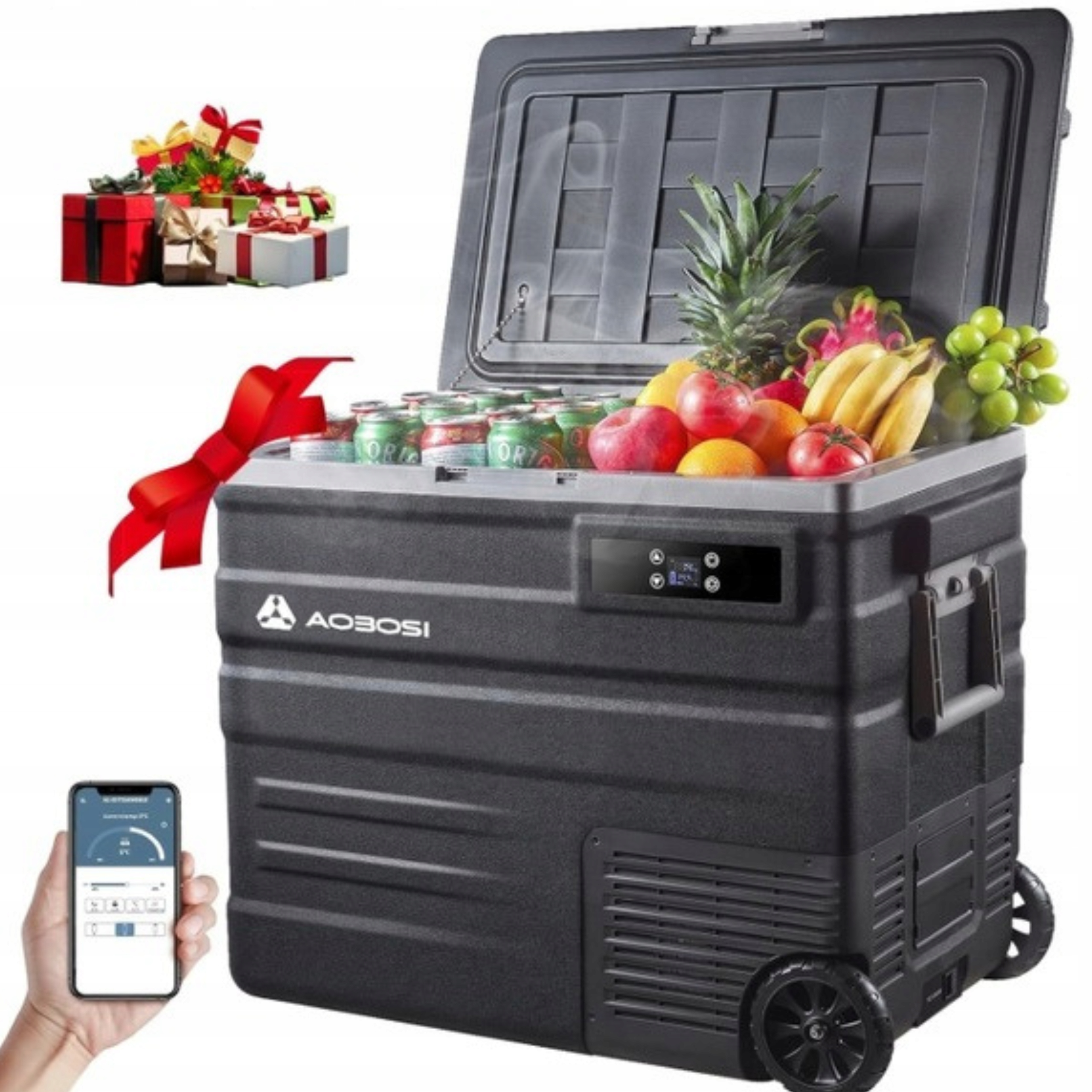 Turystyczna Lodówka Samochodowa Do Samochodu Zamrażarka 65L Aoobosi