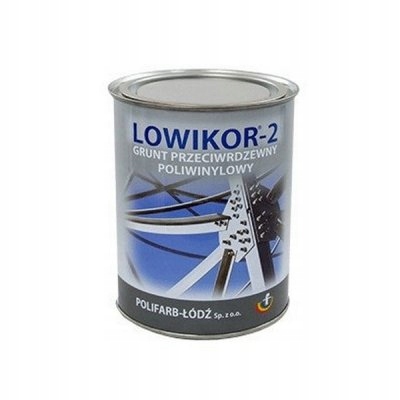 Farba poliwinylowa POLIFARB ŁÓDŹ LOWIKOR-2 Czerwony Tlenkowy 0,8L