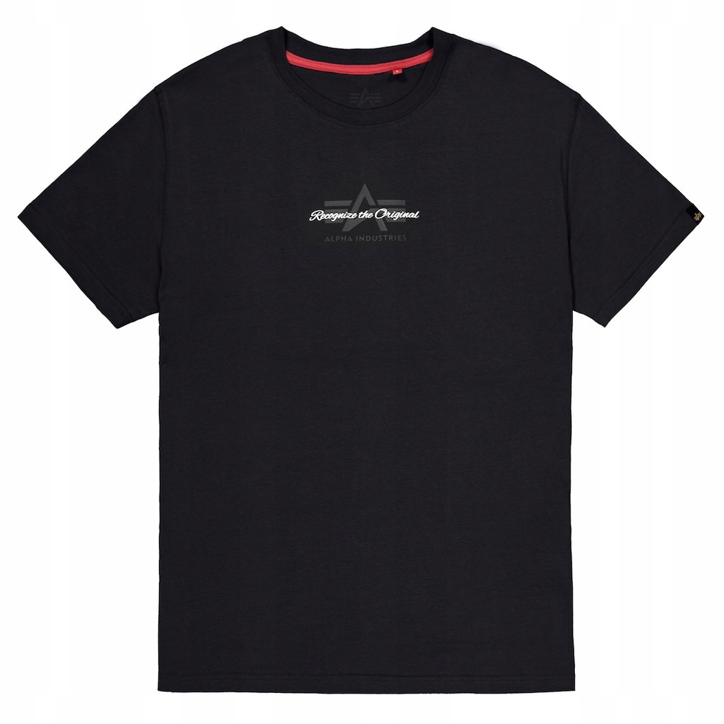 Tričko bavlněné tričko Alpha Industries Foam Middle Logo Black S