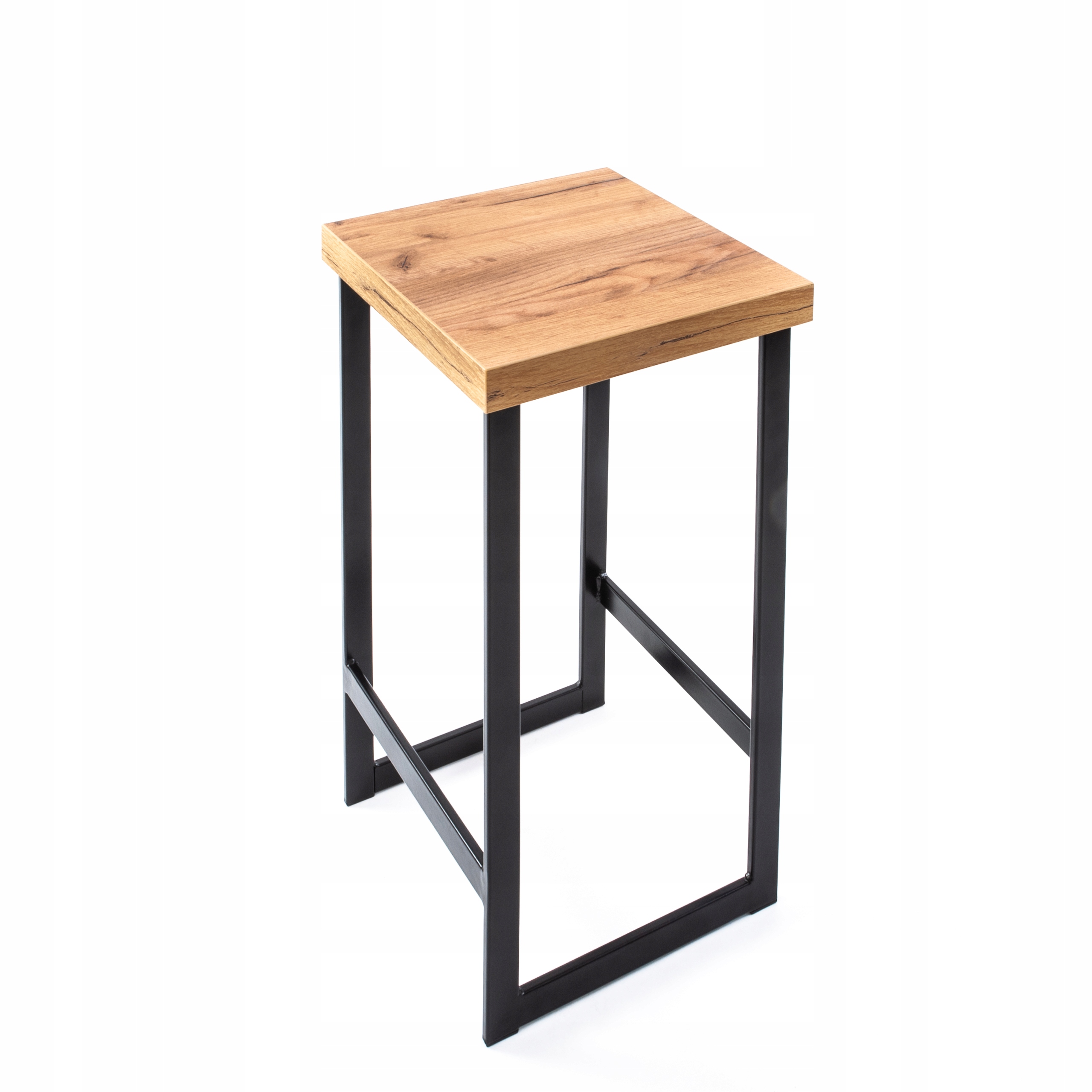 KRZESŁO BAROWE TABORET HOKER STOŁEK BAROWY KUCHENNY DREWNIANY METALOWY 60CM Kod producenta 33sx33x60