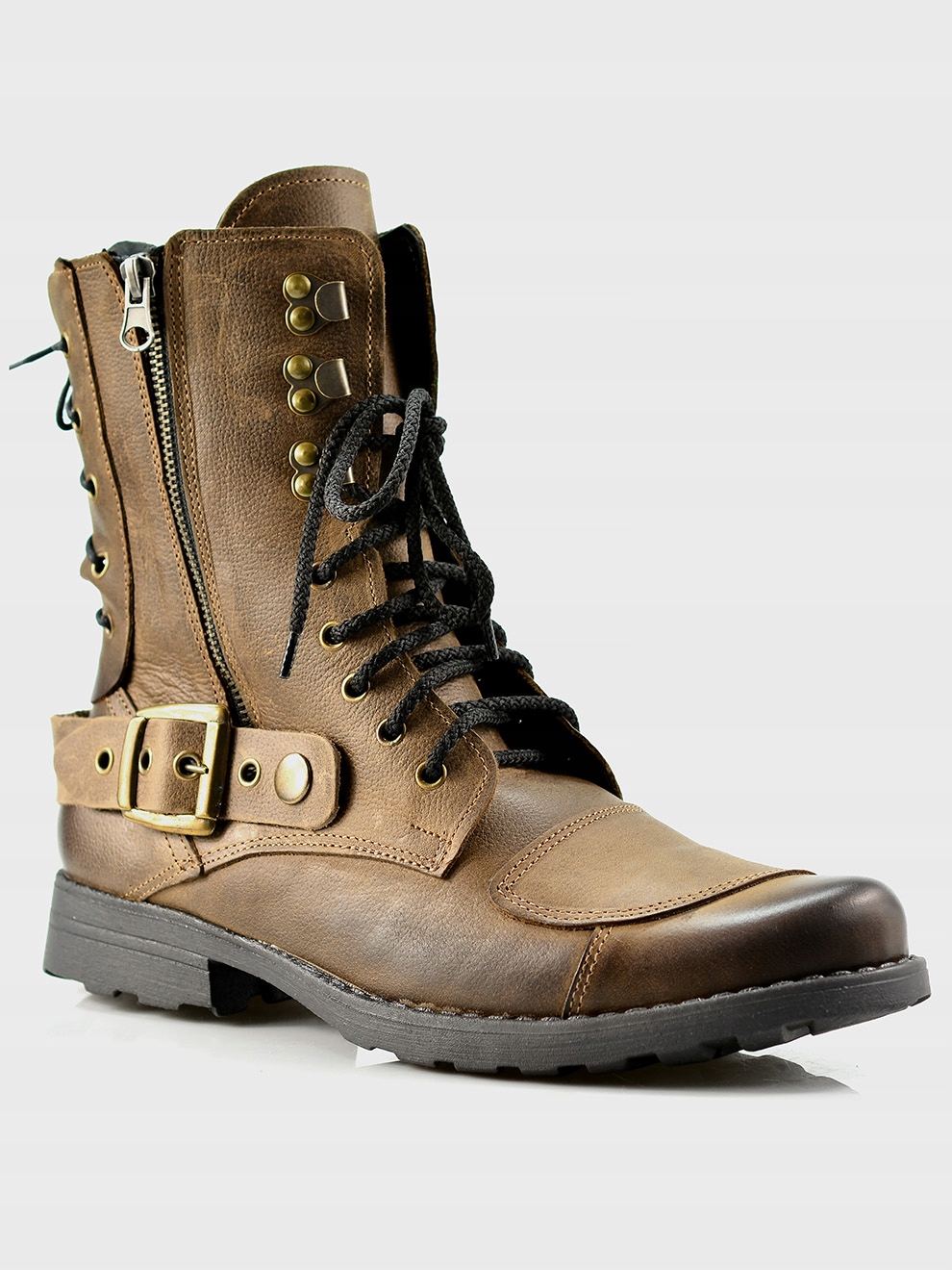 Skórzane Buty Motocyklowe All Ride Sonny brązowe 43 Model Sonny