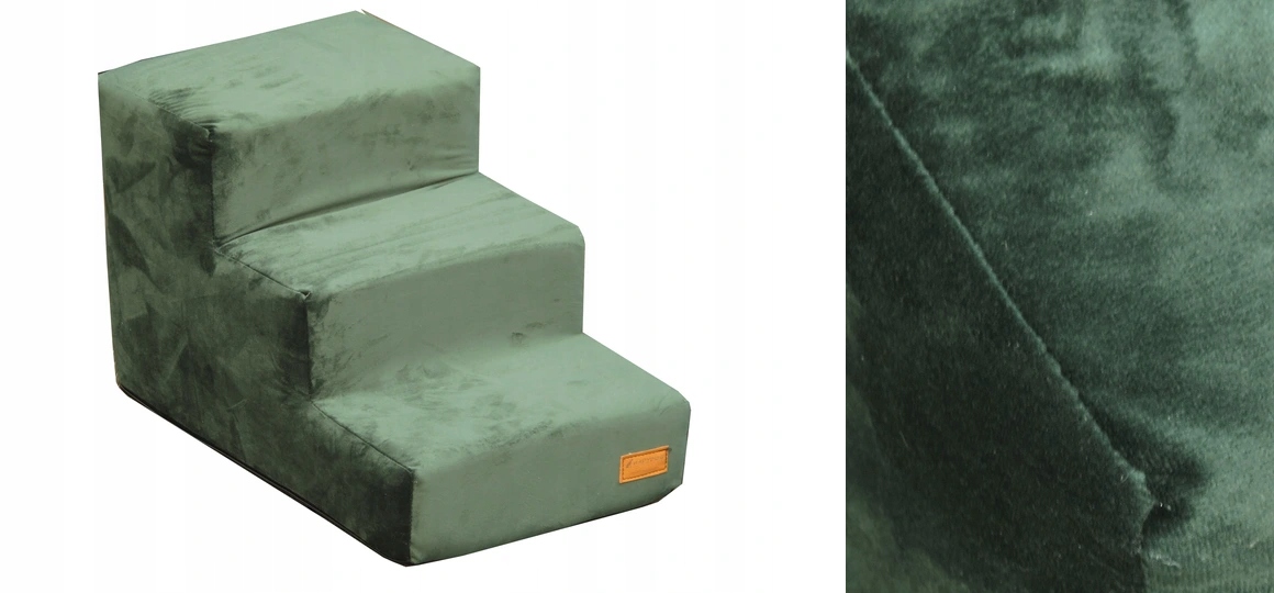 Schodki/schody dla psa Aksamit Zielony