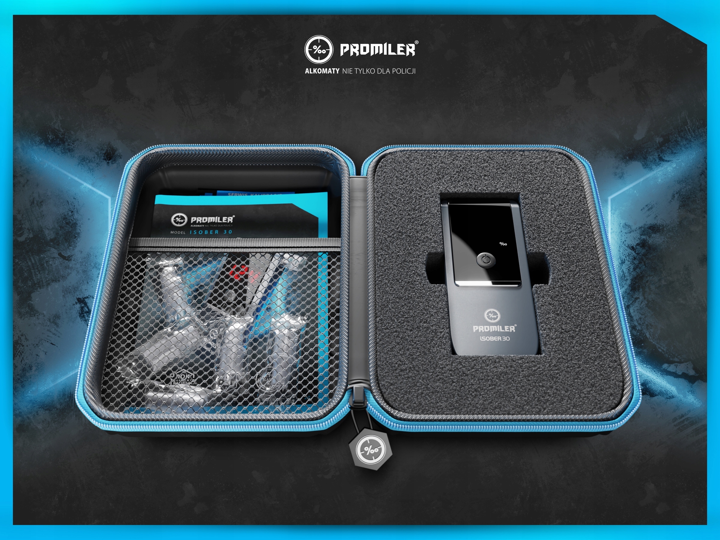 Alkomat PROMILER iSober 30 - 4x więcej PLATYNY ! Marka Promiler