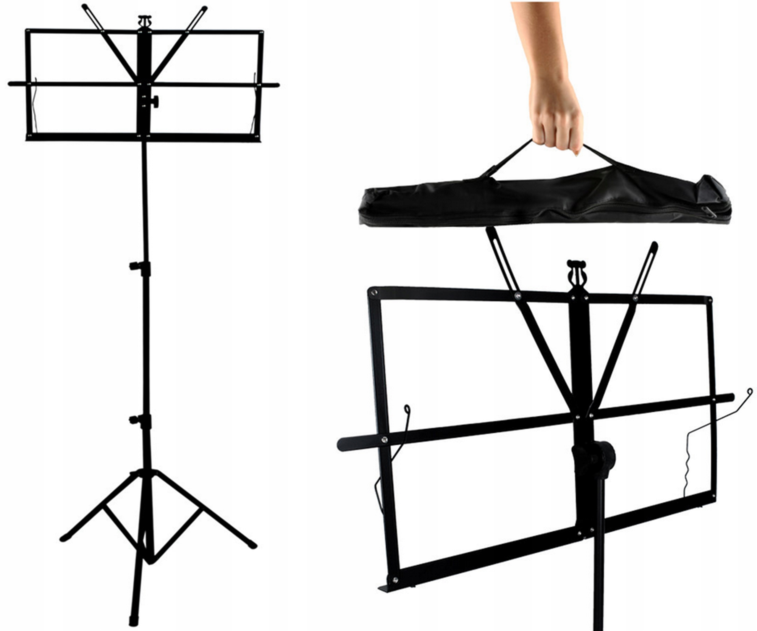 STOJAK PULPIT DO NUT NA NUTY REGULOWANY STATYW Z UCHWYTAMI SKŁADANY + TORBA Marka inna